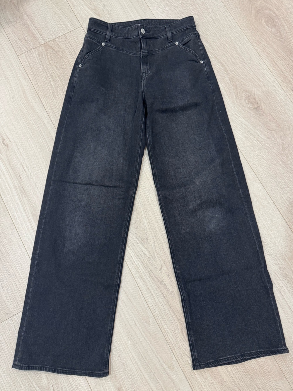 American Eagle Outfitters Black Dreamy Drape Baggy Jeans